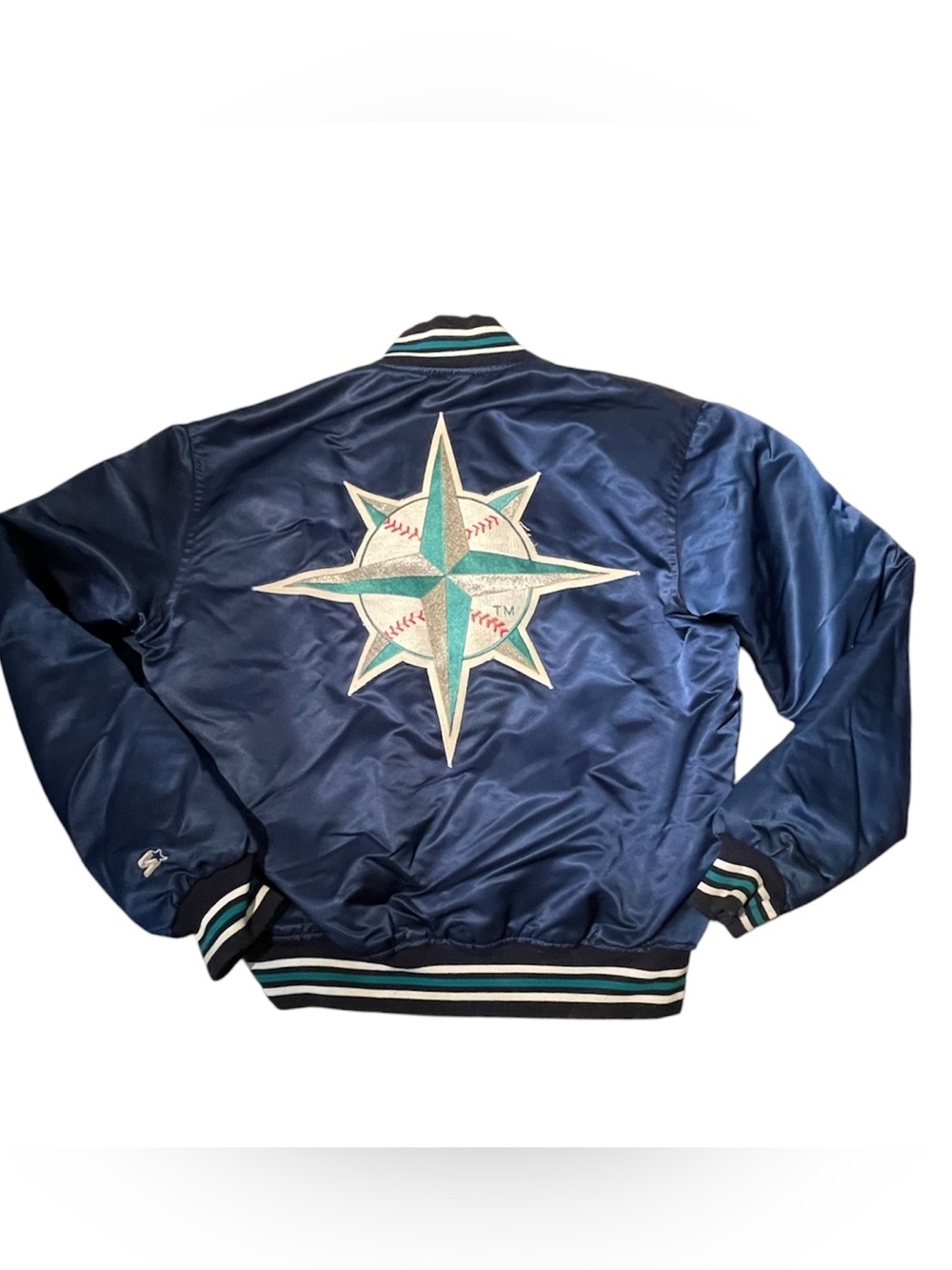 Vintage Starter MLB Seattle Mariners Blue Satin Jacket M, Officially Licensed